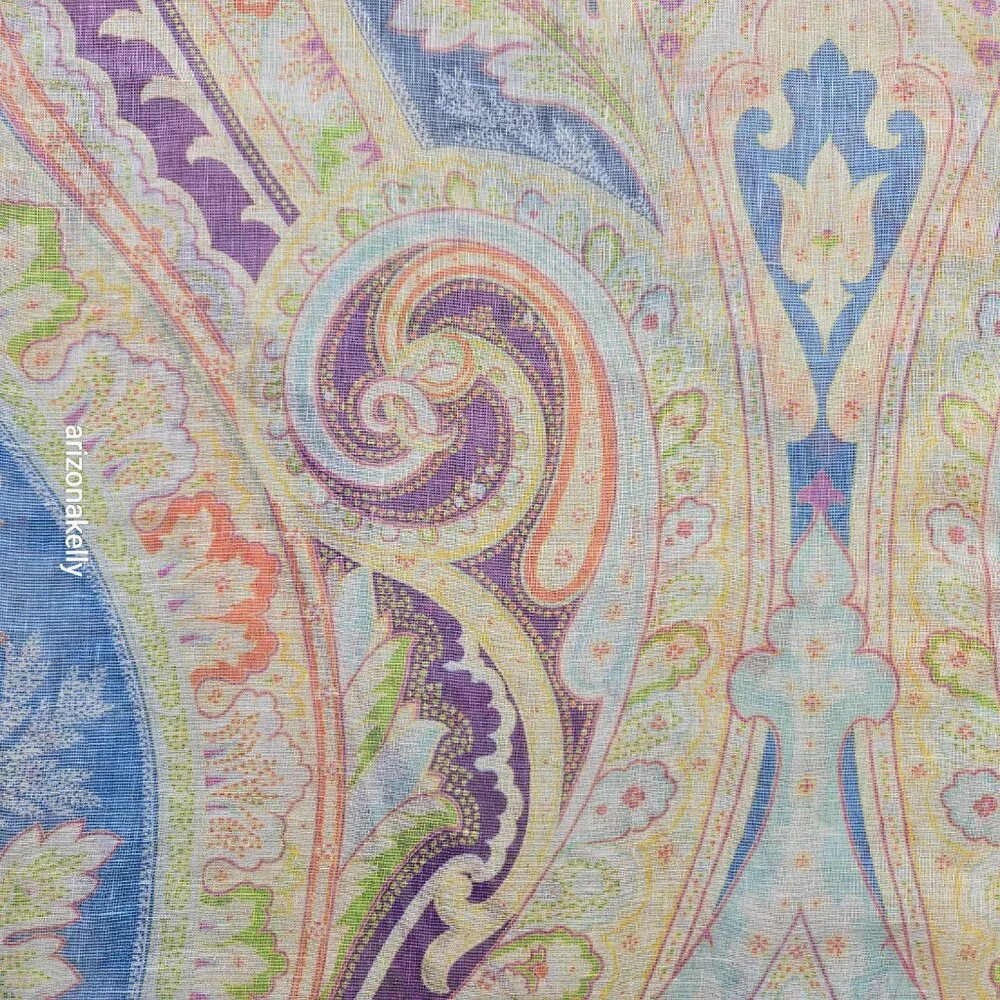 NWT Brooks Brothers Linen & Silk Oblong Scarf Lightweight Pastel